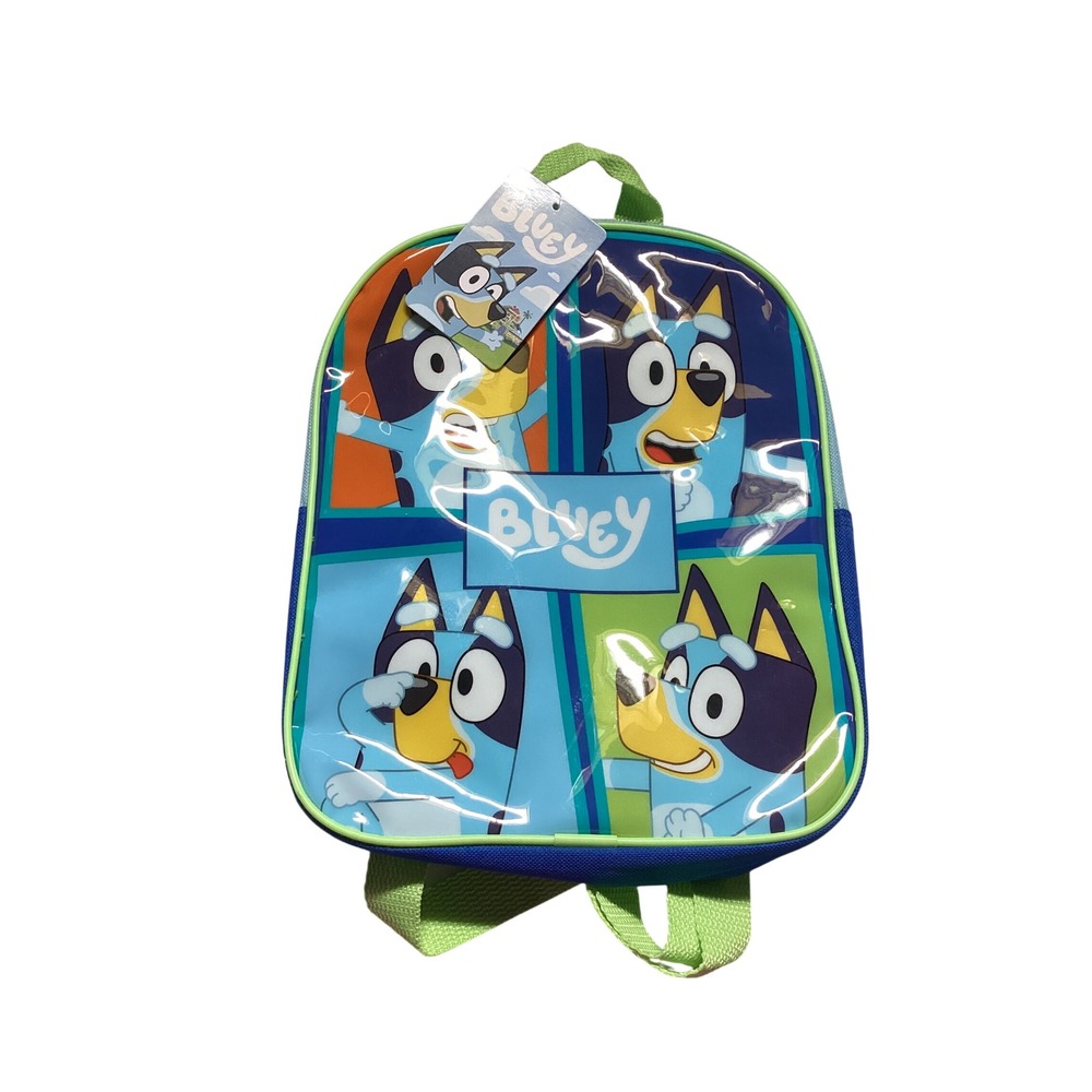 Bluey Kids Mini Backpack Blue Green Toddler School Bag NWT